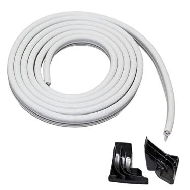 Imagem de Gaxeta de porta de lava-louças WD08X10057 e WD8X227 & WD8X228 Juntas de canto direito/esquerdo compatíveis com GE substituição de lava-louças AP2038859 AP2038860 PS263963 PS263964