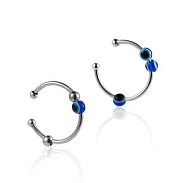 Imagem de COLORFUL BLING Ansiedade de olho turco azul, anéis, spinner, ansiedade, anéis, ansiedade, anéis, ansiedade, anel fino, ajustável, alívio de empilhamento para mulheres, joias antiansiedade, conjunto