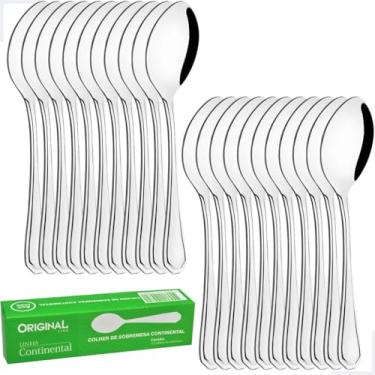 Imagem de Jogo Inox 24 Colher Sobremesa Restaurante Chá Continental