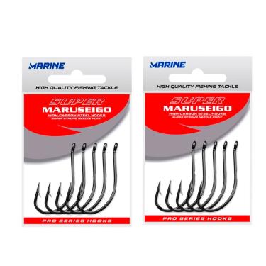 Imagem de Kit Anzol Marine Sports Super Maruseigo Black Reforçardo Nº 20 2 Cartelas 50un