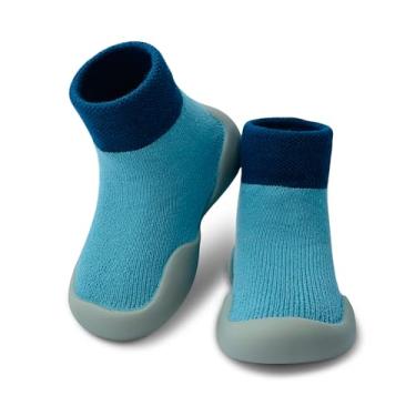 Imagem de Dookeh Sapatos de bebê meninos meninas sapatos de primeira caminhada antiderrapante sola macia tênis infantil infantil babygirl meia sapatos, 5 - turquesa, 2.5-3 years Toddler