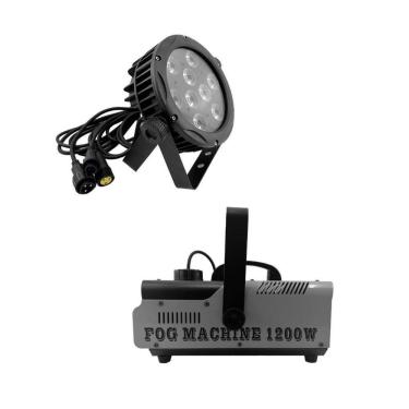 Imagem de Kit 4 Par Led Outdoor Slim E Maquina De Fumaça 1200W
