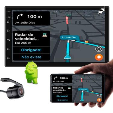 Imagem de Multimídia 2 Din 7" Polegadas H-Tech HT-7210CA Android + Câmera de Ré