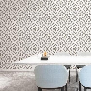 Imagem de Estêncil de 50 cm Lineares Retrô Vintage Gatsby Star Stencils Tinta Grande Modelo de Móveis Reutilizáveis Azulejo Piso Nicho Padrões de Parede para as Sementes Mandala Paredes Grandes Modelos para