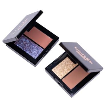 Imagem de Whats Up Beauty - 2 Eyeshadow Duos (Plumour & Lattetude) Deluxe Samples Talc Free Clean Cruelty Free Vegan Eye Makeup