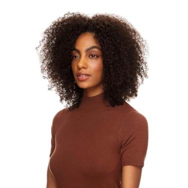 Imagem de Peruca Cabelo Humano Crespo Textura Coily Castanho Escuro De Benguela (40cm)