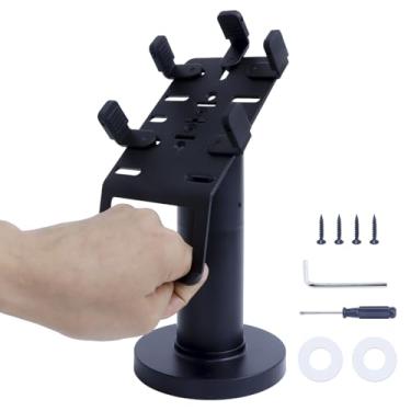 Imagem de Suporte universal de terminal de cartão de crédito para terminal quadrado, leitor de cartão de crédito giratório e inclinado de 18 cm de altura, suporte quadrado com alça para a maioria das máquinas