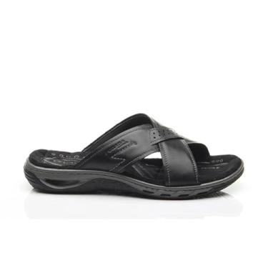 Imagem de Chinelo Sandália Masculino Pegada, Couro Original (PRETO, BR, Adulto, Numérico, 41)