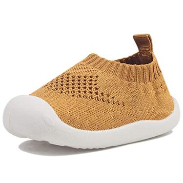 Imagem de MORENDL Pantufas infantis antiderrapantes para meninos e meninas, Marrom, 12-15 meses