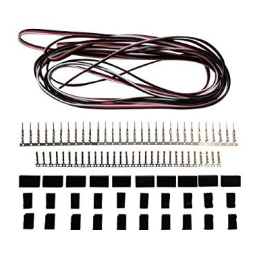 Imagem de Kit de extensão servo estilo Futaba com 10 pares de plugues de conector e fio servo de 15' 22Awg - Apex RC Products #1225