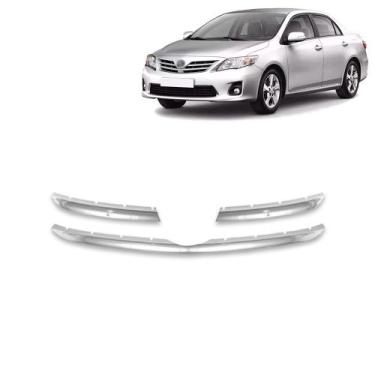 Imagem de Aplique Cromado de Grade Dianteira Corolla 2012 2013 2014  Shekparts