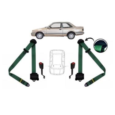 Imagem de Par de Cintos de Segurança 3 pontos Apolo + Par de Fechos - HCML, Verd