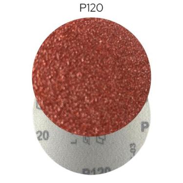 Imagem de 10 Discos Lixa em Fecho Fixador 125mm Grão 120 Madeira Massa Plástica 