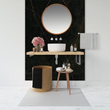 Imagem de Papel de Parede Painel 3D Mármore Cinza Escuro 1,5M Auto Colante Laváv