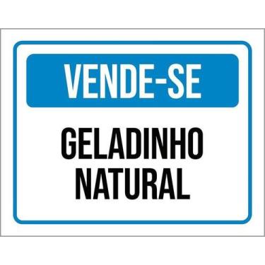 Imagem de Kit 3 Placas Sinalização Vende-Se Geladinho Natural - Sinalizo
