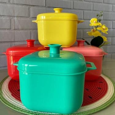 Imagem de Conjunto 8 Panelas Caçarola Para Microondas Freezer  1,5 Litros  Com S