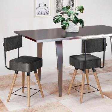 Imagem de Kit 02 Cadeiras Barcelona Pés Palito   Dreamy House - Salaone, Couríss