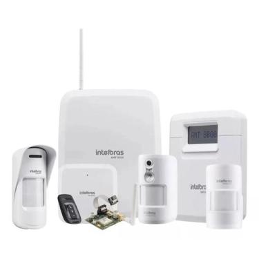 Imagem de Kit Amt 8000 S/ Fio Sensores Gprs Teclado E Sirene Intelbras