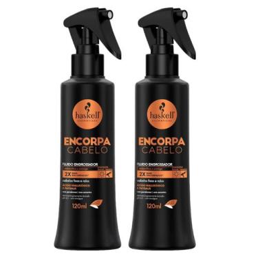 Imagem de kit 2 Finalizador Haskell Encorpa Cabelo Engrossar fios 120 ML