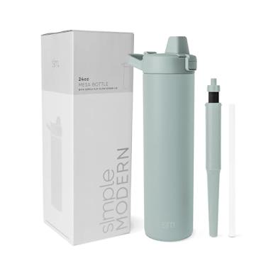 Imagem de Simple Modern Garrafa de água filtrada | Garrafas de água isoladas de aço inoxidável com filtro de carbono | Reutilizável para água potável limpa em movimento | Coleção Mesa | 680 g, Sea Glass Sage