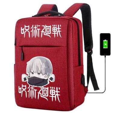 Imagem de Mochila USB Escolar Estampa Infantil Anime Jujutsu Notebooks, Trabalho
