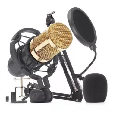 Imagem de Microfone Lelong LE-914 Condensador Cardioide + Acessórios Home Studio