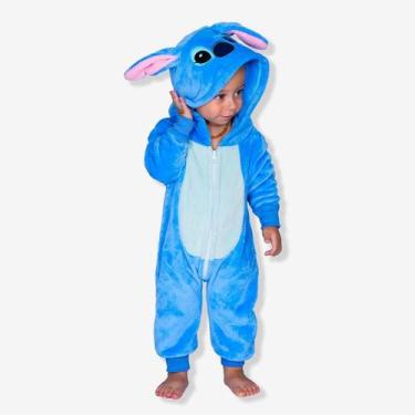 Imagem de Macacão Kigurumi Pijama Fofinho Bebê 12 Meses Stitch Oficial - Zona Cr