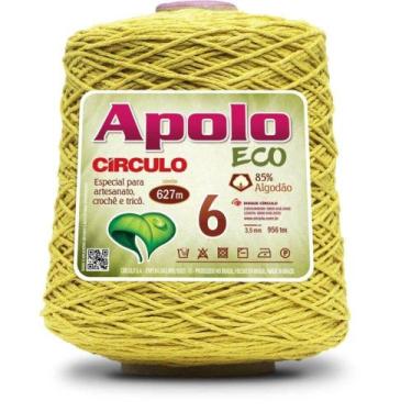 Imagem de Barbante Apolo Eco Nº 6 600g 627m Amarelo 1660 Círculo - Circulo