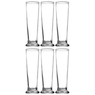 Imagem de Kit com 6 Copos Vidro P/ Cerveja Chopp 250ml Drink Bar Refrigerante - 