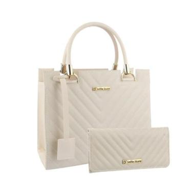 Imagem de Bolsa Feminina Transversal Tote De Ombro + Carteira Kit - Selfie Store