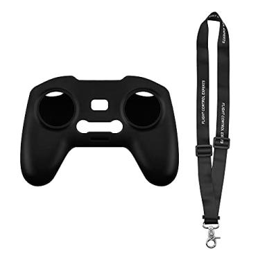 Imagem de BTG Capa protetora de silicone e alça de pescoço para DJI Avata/Avata 2/FPV Combo Controle Remoto 3 2 Acessórios (Preto)