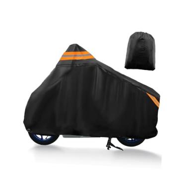 Imagem de Partuto Capa de motocicleta capa completa para motocicleta ao ar livre à prova d'água para Honda PCX 125 150 160 híbrido serve 193.0 cm preto 300D substituição