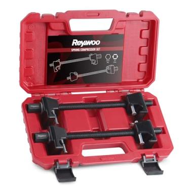 Imagem de Reywoo Ferramenta de compressor de mola, ferramenta de compressor de mola helicoidal resistente com pinos de travamento, compressor de mola de escora, soquete de 13/40.6 cm, unidade de 1/5.1 cm para