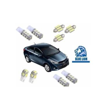 Imagem de Kit Lâmpada Led Super Branca Hyundai Hb20s Hb20 Sedan - Blue lion