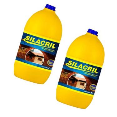 Imagem de Kit 2 Silacril Impermeabilizante Acrílico Incolor 5 Litros - SILAQUA