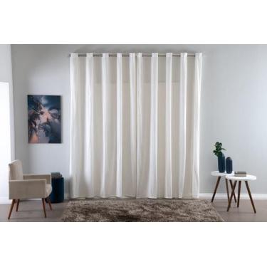 Imagem de Cortina de Tecido Rústico Premium para Sala Quarto Escritório Porta Ba