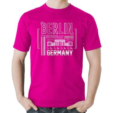 Imagem de Camiseta Algodão Berlim Alemanha - Foca na Moda, Rosa, M