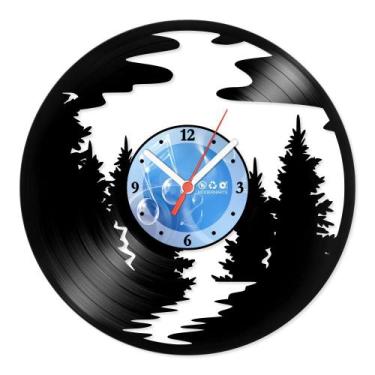 Imagem de Relógio De Parede Disco Vinil Diversos - Floresta e Riacho - VDI-360 -
