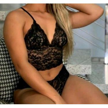 Imagem de Conjunto Plus Size De Renda Cropped + Calesson Espera Marido Plussize 