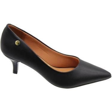 Imagem de Sapato Scarpin Vizzano Work Bico Fino Salto Fino Baixo Confortável Fem