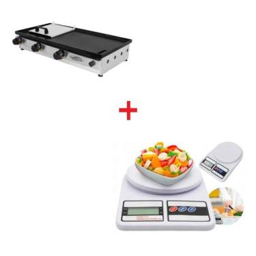 Imagem de Chapeira De Lanches Semi Profissional À Gás + Balança digital para ali