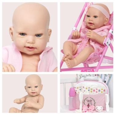 Imagem de Bebe Reborn 100% Silicone Menina Completa Envio Imediato - Cegonha Reb