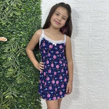 Imagem de Kit 3 Camisolas Infantis Liganete Meninas Estampa Moda - Live Comfort,