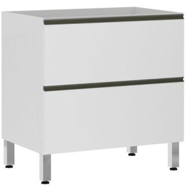 Imagem de Balcão Sem Tampo 80cm Basculante Branco - LUCIANE