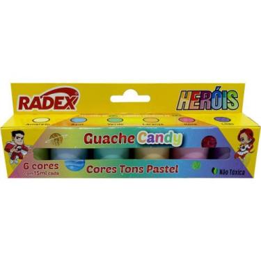 Imagem de Tinta Guache 015ML 6 Cores CANDY Color - Radex