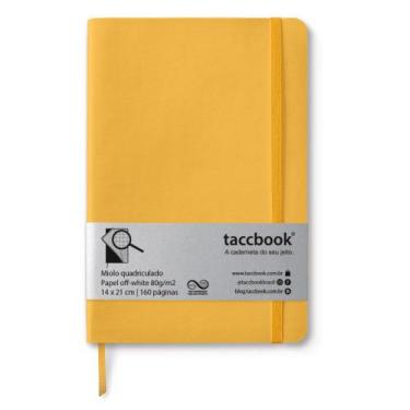 Imagem de Caderno Quadriculado taccbook Amarelo ouro 14x21 Flex