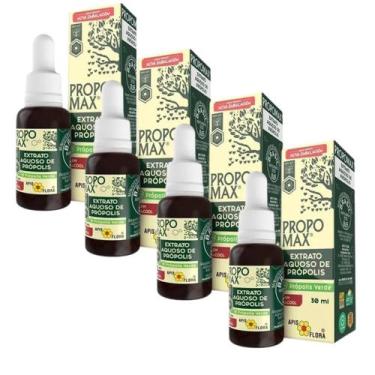Imagem de 4x Extrato De Própolis Propomax Sem Álcool 30ml Apis Flora