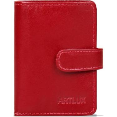 Imagem de Porta Cartão/Notas de Couro 026 - Artlux, Vermelho