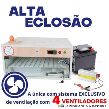 Imagem de Chocadeira Elétrica ALTA ECLOSÃO Automática 120 ovos Trivolt Manual Co