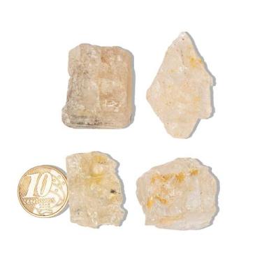 Imagem de Kit 4 Topázio Amarelo Pedra Natural Bruto 5 a 40g média 30mm - Cristai